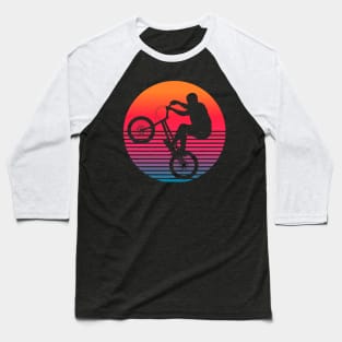 BMX Rider retro sunset Baseball T-Shirt